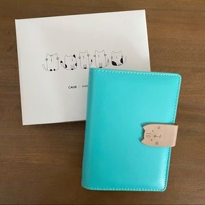 Cat Day Planner Turquoise Magnetic Close